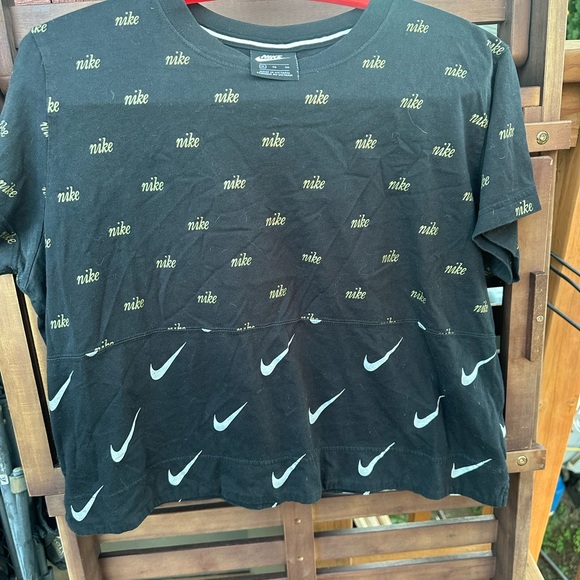 Nike crop top vintage two patterns black and gold - Picture 1 of 7